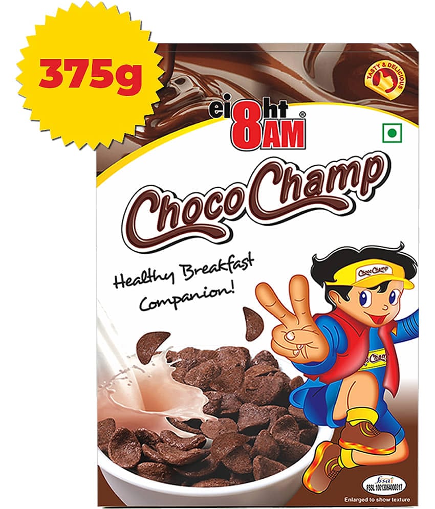 8 AM Choco Champ Flakes 375 gm
