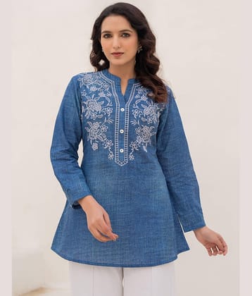 Juniper Women's Cotton Tunic ( Blue )