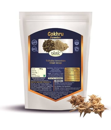 Biotic Gokhru Powder-Gokshura Powder-Gokharu-Gokhuru Powder 100 gm