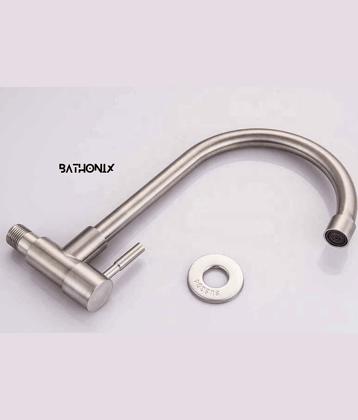 BATHONIX ROYAL 100% STAINLESS STEEL SINK COCK TAP Steel Kitchen Sink Tap (Sink Cock)