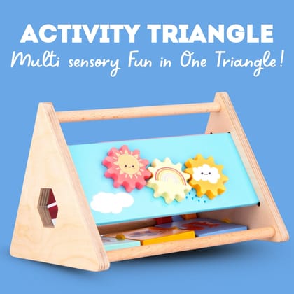 Cots and Cuddles Wooden Little Learner Activity Triangle for Kids Age1+