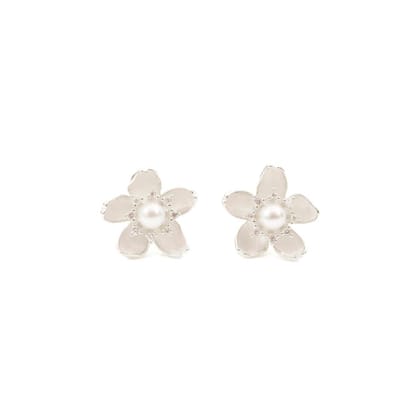 Filide Studs | 925 Silver Earrings for Women-Silver