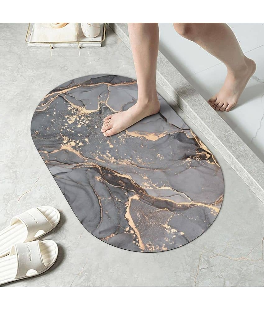 mahek accessories Anti-skid Rubber Bath Mat 40x60 cm ( Pack of 1 ) - Gray