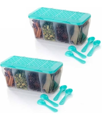 Metrolife Kitchen Organizer Plastic Pink Spice Container ( Set of 2 )