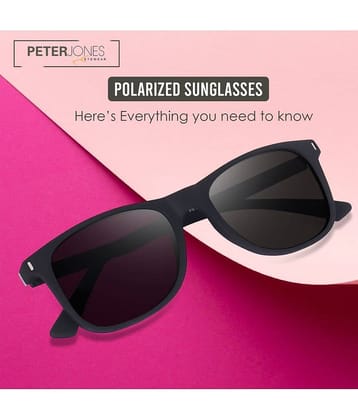 Peter Jones - Black Square Sunglasses ( Pack of 1 )