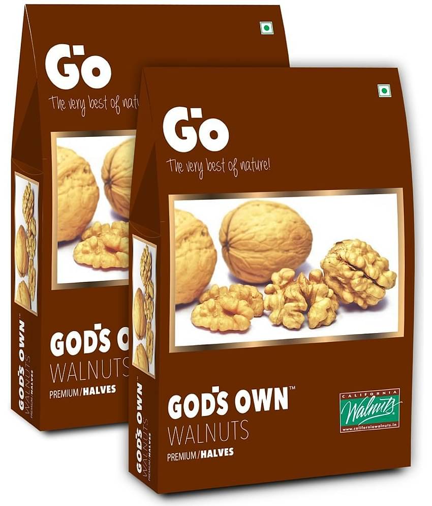 Go California Walnuts Kernels Premium Halves Vacuum Packed, 500g (250g X 2) - Fresh Walnuts | Kashmiri Walnuts | Healthy and Pure Walnuts