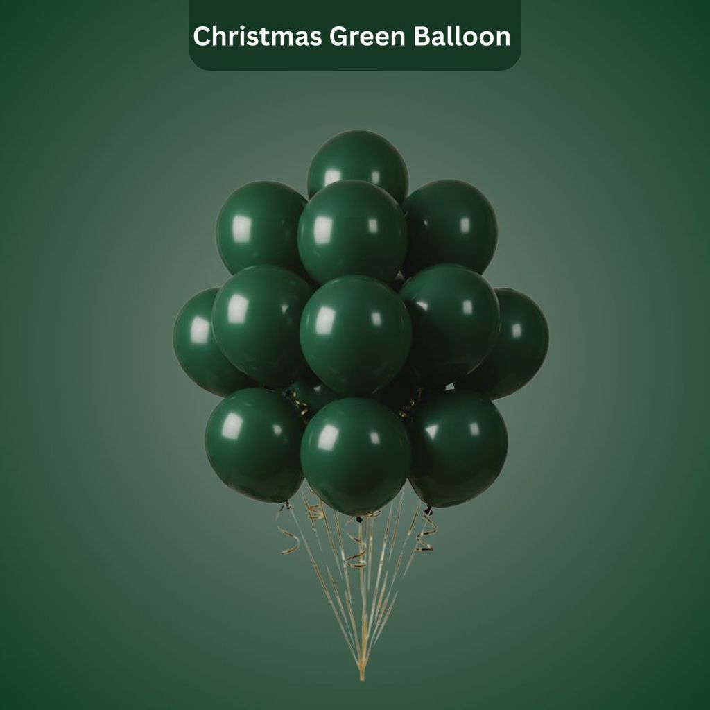 Christmas Green Balloon 10"-50PCS - Party and Festive Needs | Buy online on ZillyBuy