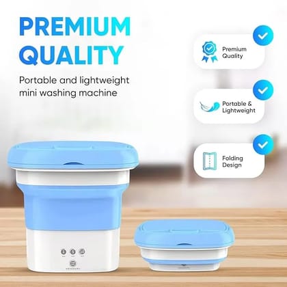 Portable Washing Machine | Wireless Mini Washer 2kg with Spinner and Dryer for Baby Clothes Deeply Cleans Small Laundry Items with , Socks, Underwear, Baby Clothes,Small Washer Is Suitable for Solo Living, Apartments, Hotels, Travel, And Camping