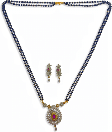 Sunhari Jewels - Silver Mangalsutra Set ( Pack of 1 )