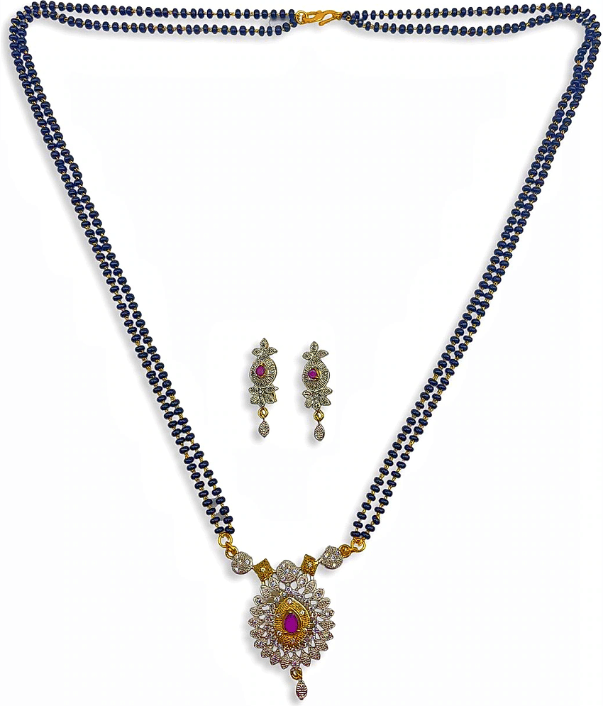 Sunhari Jewels - Silver Mangalsutra Set ( Pack of 1 )