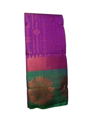 Fancy Pattu Silk Saree with Blouse, Multicolour