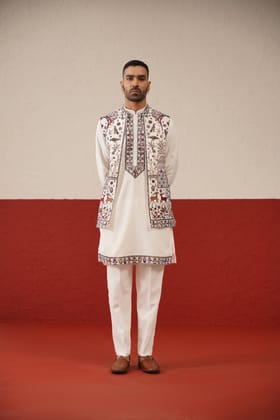 Zayal Jacket Kurta Set-XS/34