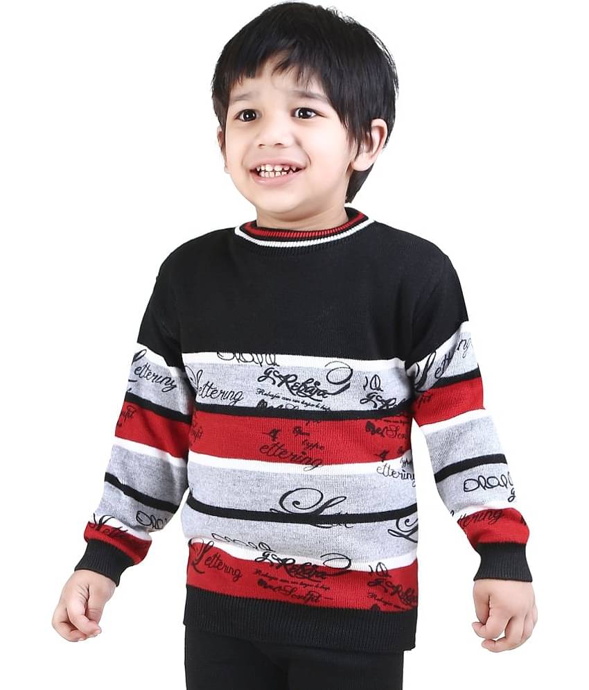 G Two Pack of 1 Boys Woollen Blend Pullover Sweater ( Black )