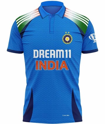 MENTIFIC Blue Polyester Lycra Jersey