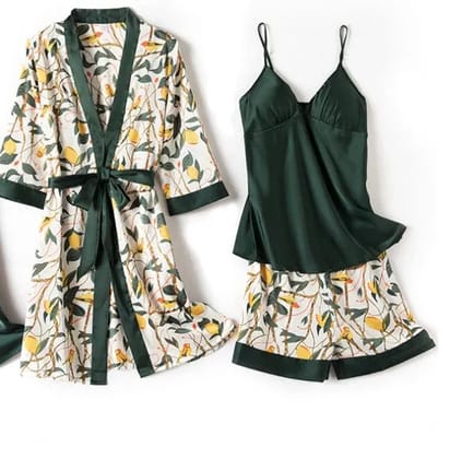 Green 3-piece sleepwear L