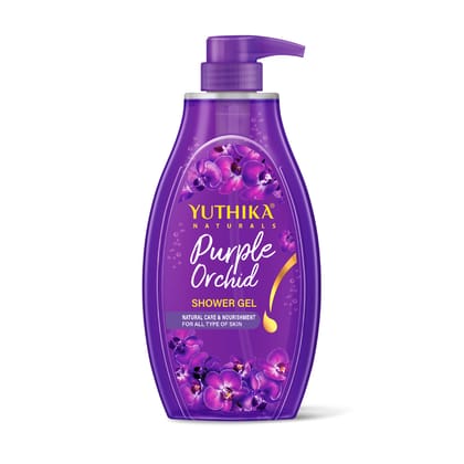 Yuthika Purple Orchid Body Wash Shower Gel for Women and Men 750ml, Gentle Cleanser for All Skin Types