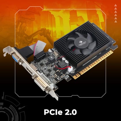 ZEBRONICS E-Gt610 2Gd3 with Pcie 2.0,Multiconnectivity Hdmi Dvi Vga,High Efficiency,Heatsink with Fan.,pci_e,ddr3_sdram,2 GB