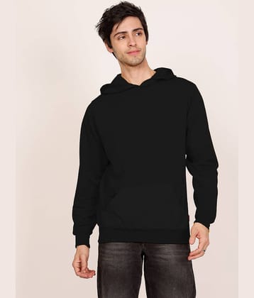 Leotude Fleece Hooded Men's Sweatshirt - Black ( Pack of 1 )