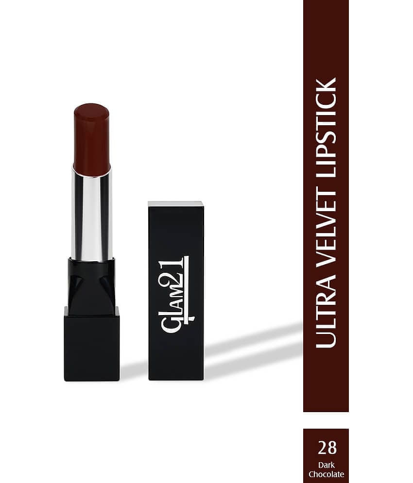 Glam21 Long-lasting Ultra Velvet Lipstick With Creamy matte finish2.5gm Dark Chocolate-28