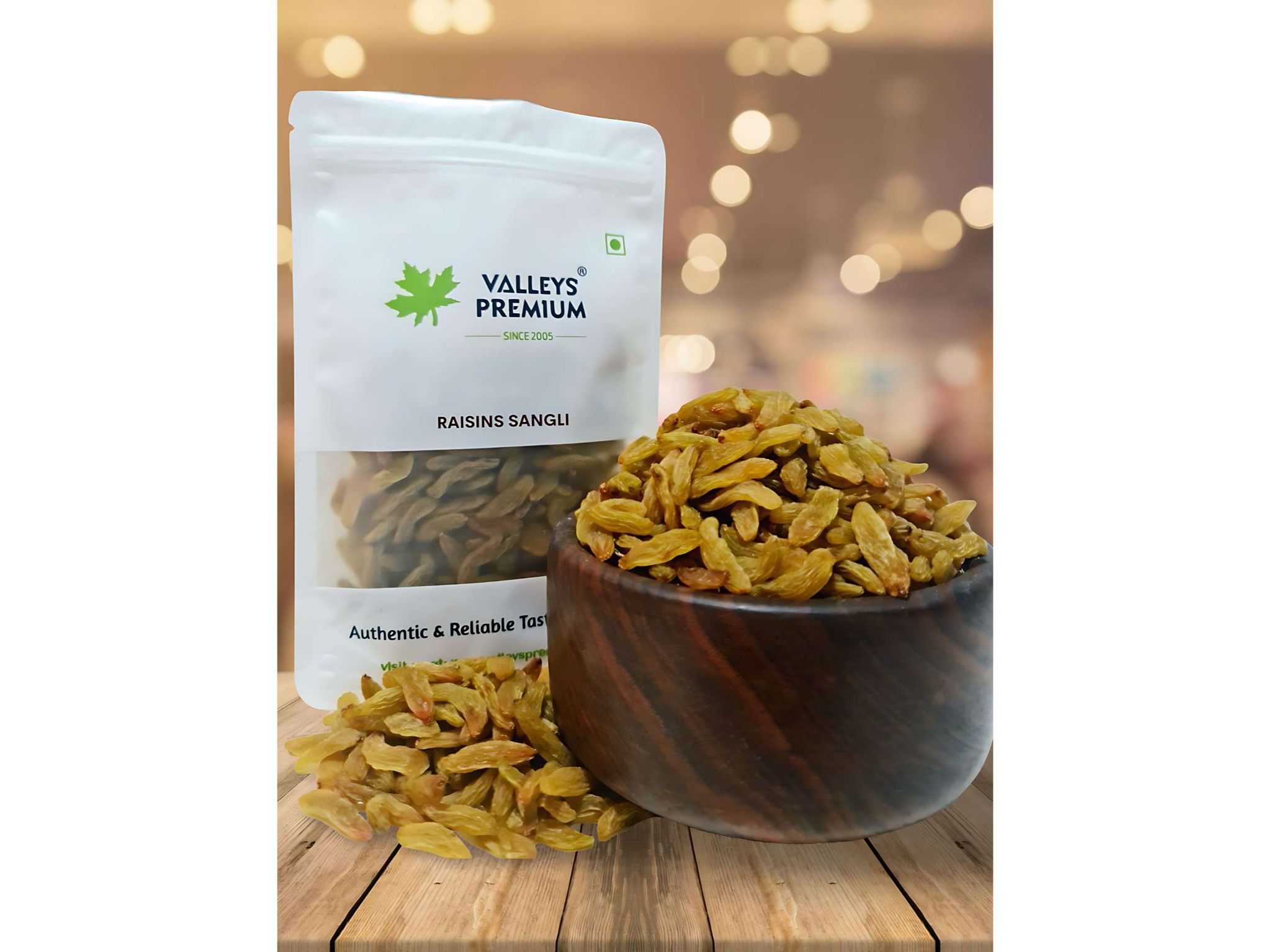 Valleys Premium Green Sangli Raisins - 400 Gram