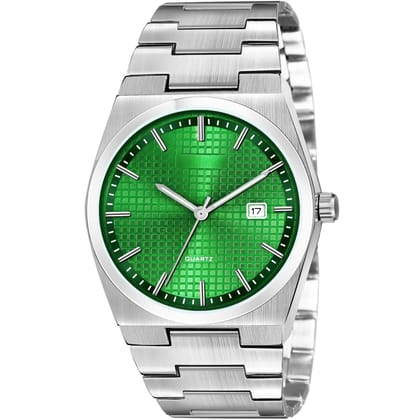 Green Dial Date Function Analog Watch for Men LR160