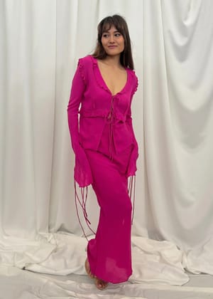 Maia Co-ord set (pink)-Pink / XS