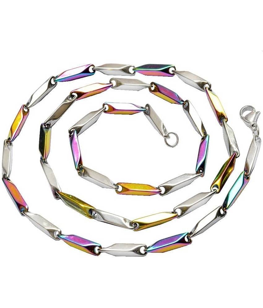 WTM Rhodium Plated Chain ( Set of 1 )