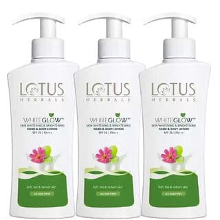 Lotus Herbals Whiteglow Skin Brightening Hand  Body Lotion Spf 25 Pa 400Ml  (Pack Of 3)