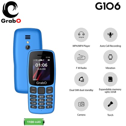 GRABO G106 1.8 Inch Display with 1000mAh Battery
