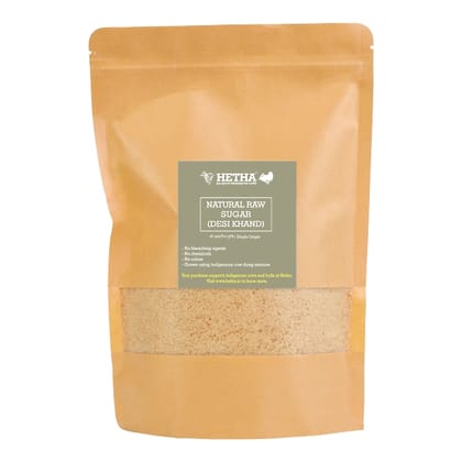 Natural Raw Sugar (Desi Khand) (Size - 500g) by HETHA ORGANICS LLP