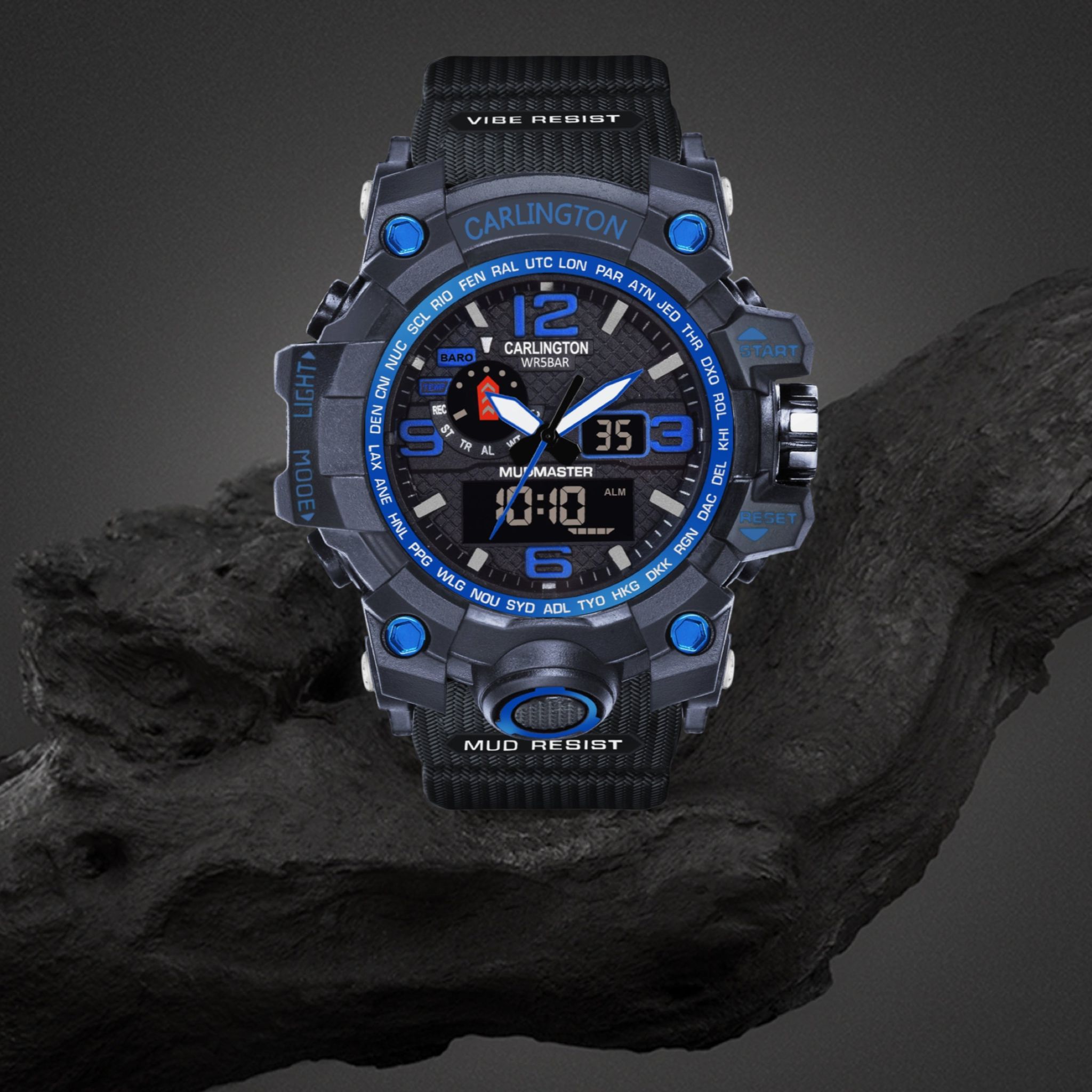 Carlington Edurance Series Digital Analog Watch - 3344-Blue