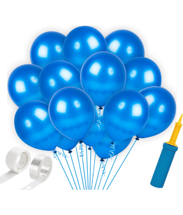 Jolly Party  Blue  HD metallic Balloons -103Pcs