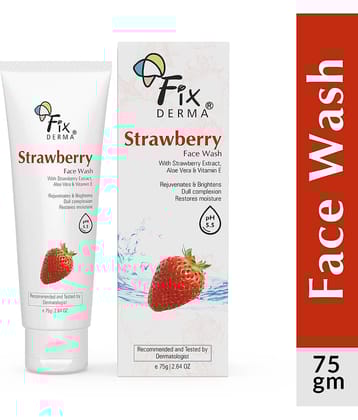 Fixderma Vitamin C Strawberry with Vitamin E For Youthful & Glowing Skin Face Wash, 75g, (Pack of 1)