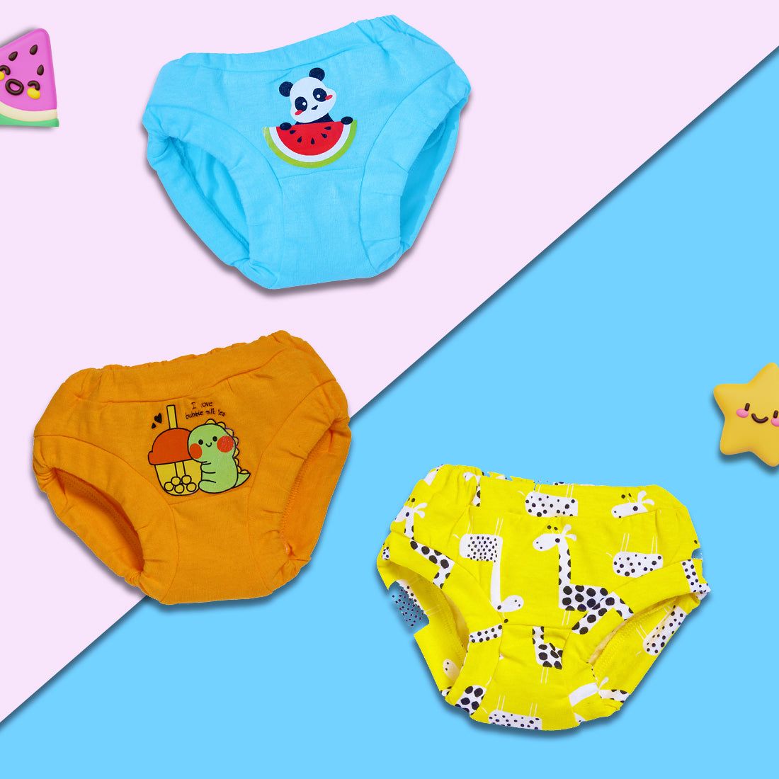 Snugkins Boys Briefs - Pack of 3 (Ages 4 to 6 Years)-4-5 Years