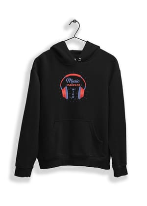 Music Makes me Happy Hoodie-Black / S