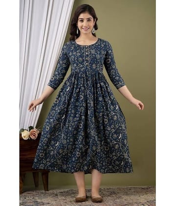 Nevisha Style Blue Cotton Maternity Kurta