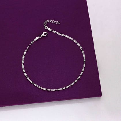 Sterling Silver Simple Chain Anklet-None / Silver