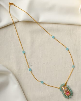 Gold Polish Silver Necklace CHN1751