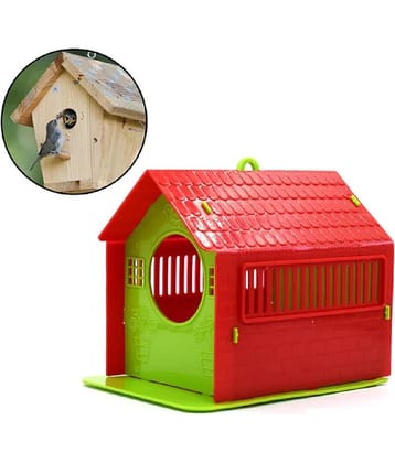 Plastic Bird House Foldable chakli Ghar Sparrow Home Idel for Outdoor Bird to Rest nest and shelter Bird House Folding Nest for Balcony and Garden Air Ventilator Home for Bird