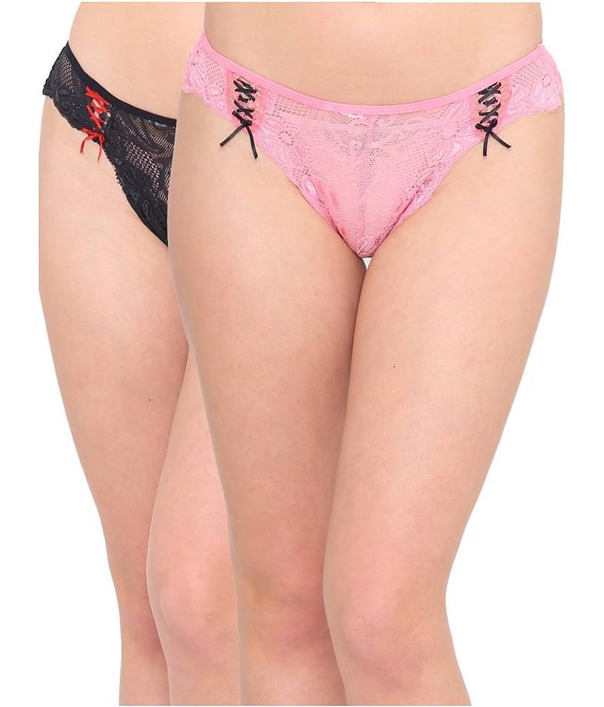 N-Gal Pack of 2 Polyester Women's Bikini Panties ( Multi Color )