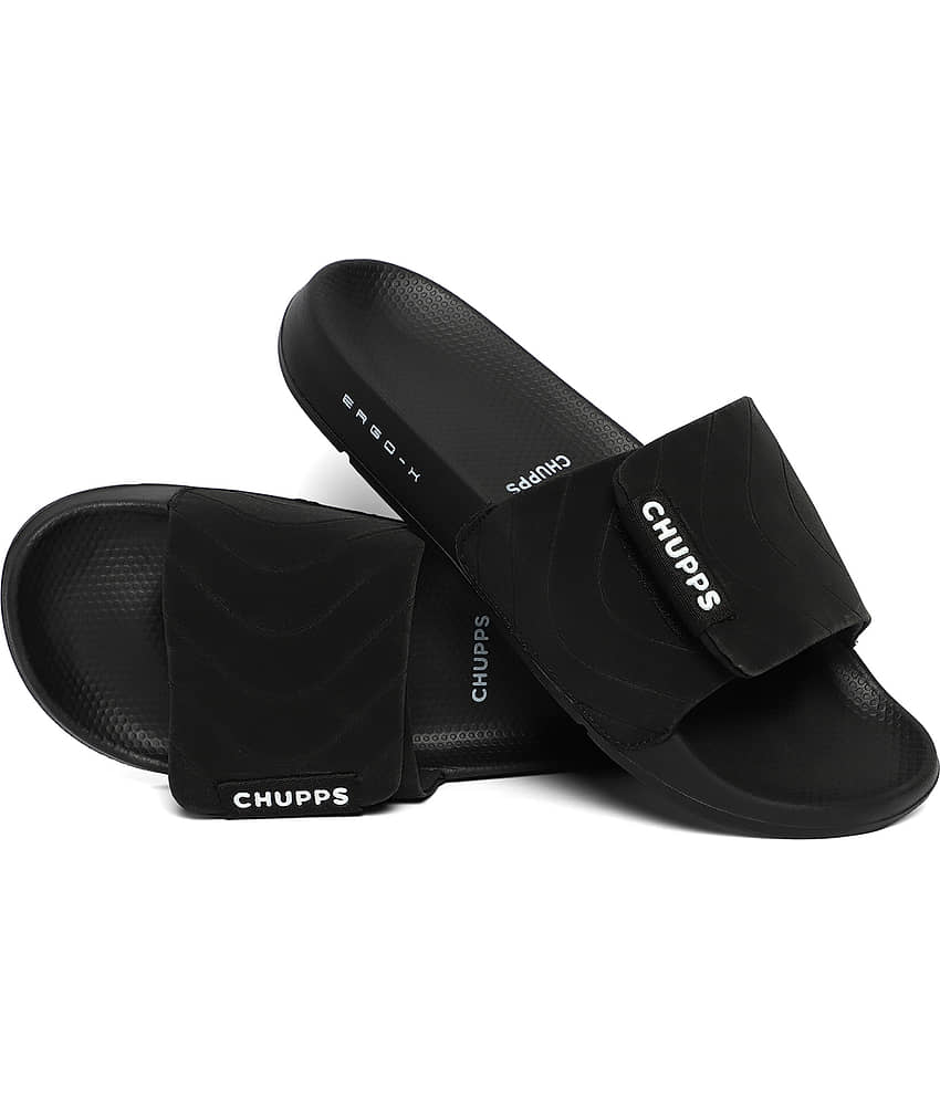 CHUPPS Black Men's Slide Flip Flop
