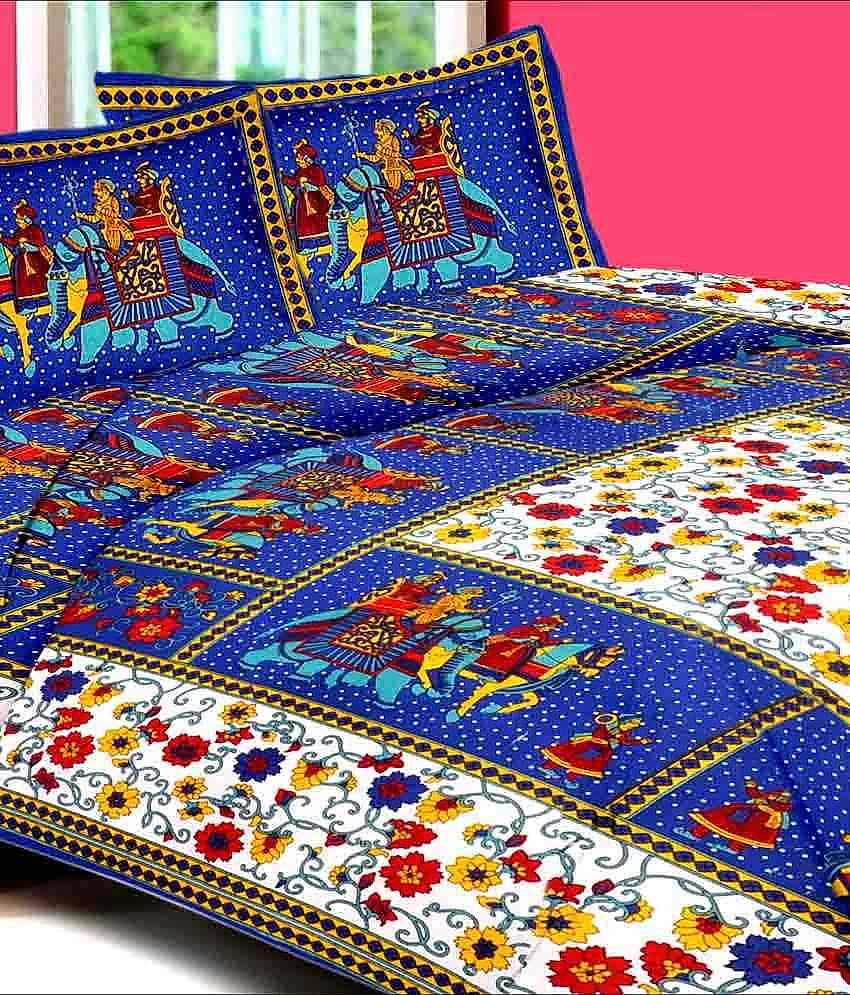 Bombay Spreads Cotton King Bedsheet ( Multi )