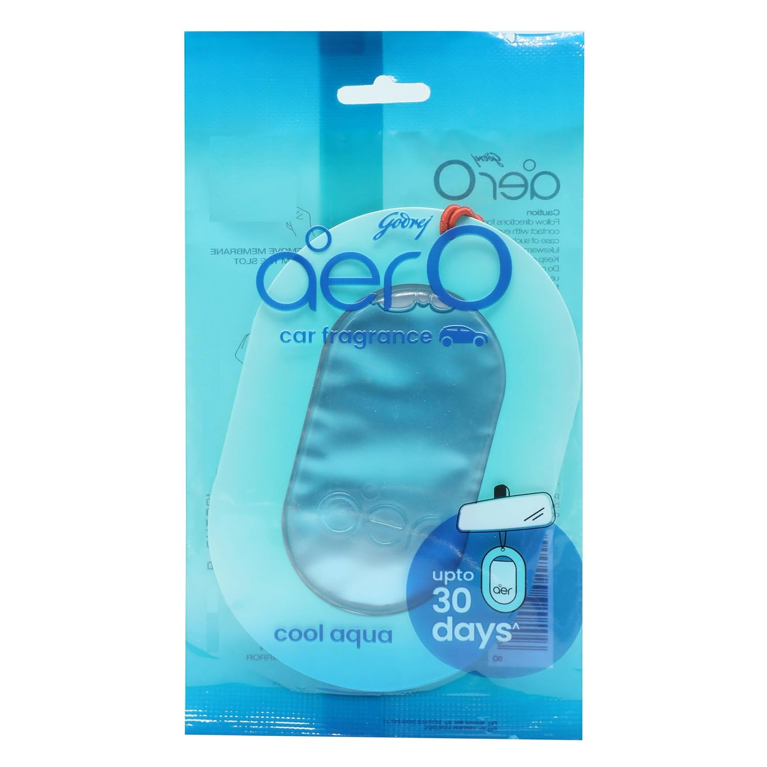 Godrej Aer O Hanging Car Air Freshener Gel Sachet, 7.5 gm (Cool Aqua)