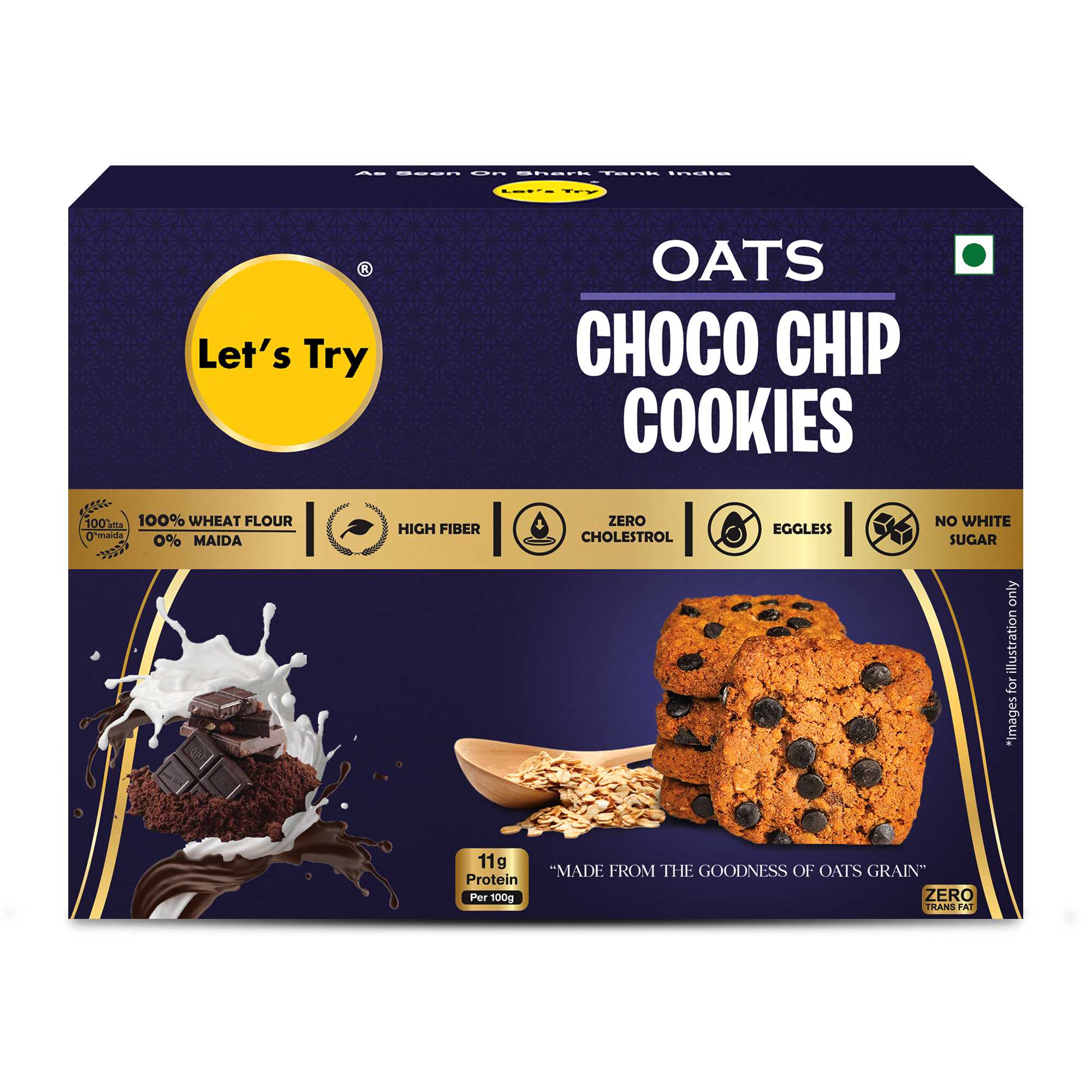 Let's Try Oats Choco Chips - 113g