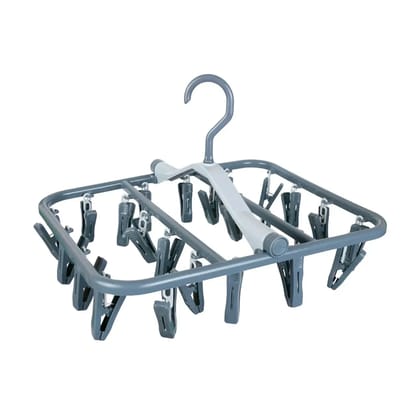 Cloth Drying Hanger Rack(24 Clips) 360 Degree Portable & Rotatable Clips ,Baby Clothes Hanger