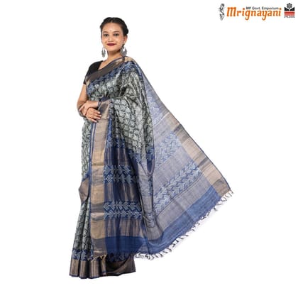 HANDLOOM KOSA SAREE WITH BLOUSE (SKU - 3H0201120622, SAREE - 1175)