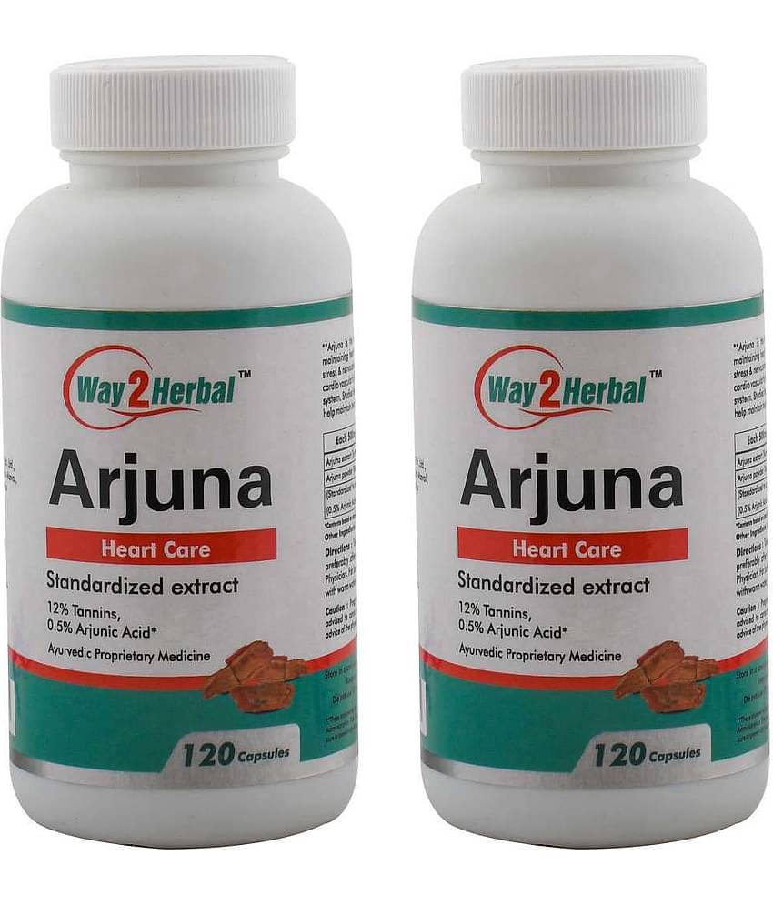 Way2Herbal Arjuna Capsule 120 no.s Pack of 2