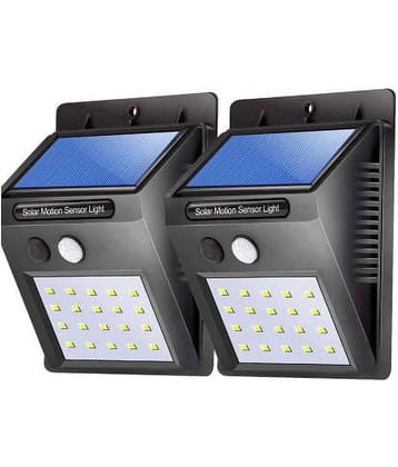 Spark World 4W Solar Outdoor Wall Light ( Pack of 2 )