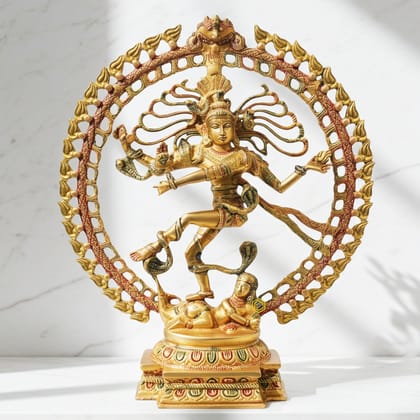 Brass Showpiece Nataraja, Natraja God Idol Statue, Height : 20 Inch (BSMAS496)
