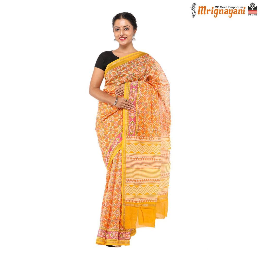 HANDLOOM CHANDERI SILK SAREE WITH BLOUSE (SKU - 1SCZ01200522 , SAREE - 1248) - Sarees | Buy online on ZillyBuy